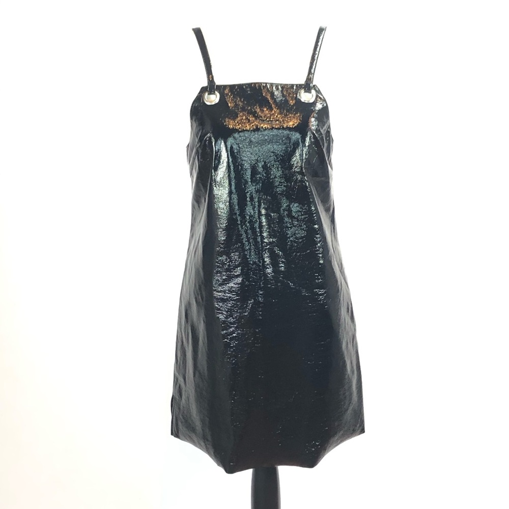 TopShop Black PVC Dress - Picture 2 of 5
